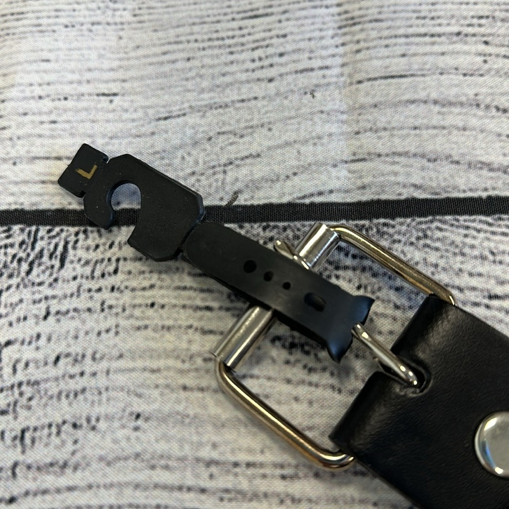 Genuine Italian Design Leather Belt Unisex • Tiger Tiles • Sz L • NEW!! - Picture 6 of 10